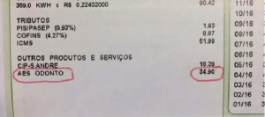 Taxa de seguros lançada na conta de luz da Eletropaulo | Foto: Reprodução