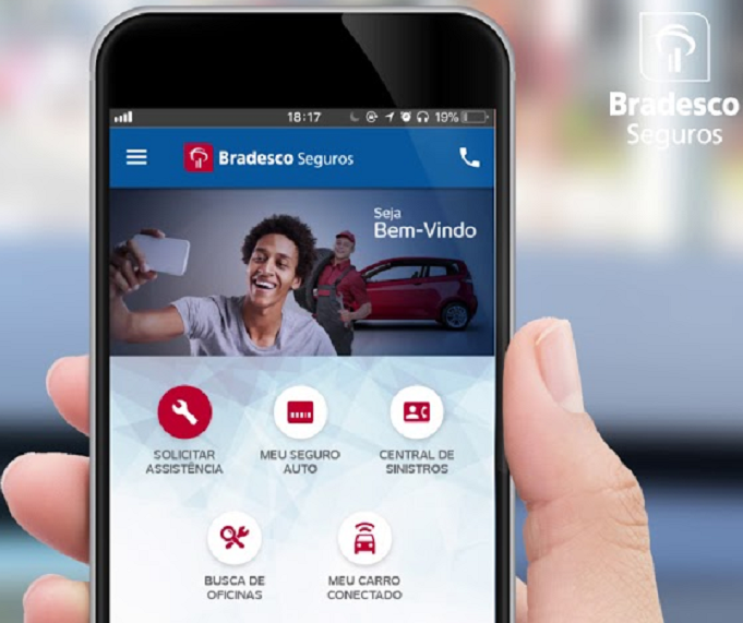 Aplicativo pelo celular da Bradesco Seguros facilita a vida do motorista em apuros | Foto: Divulgação