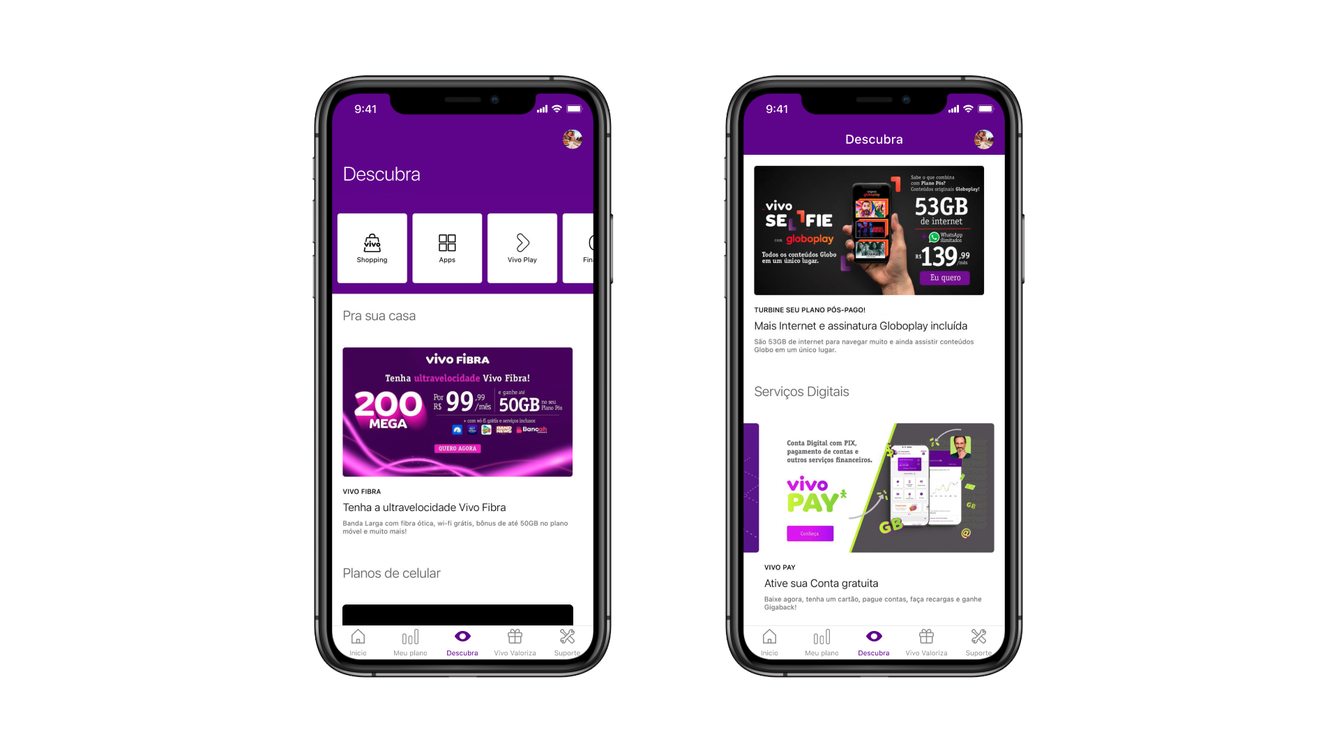Tudo num só app do celular