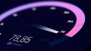 relógio medindo a velocidade da internet