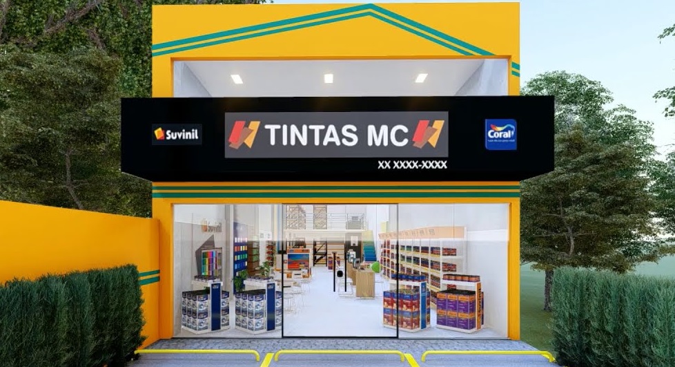 fachada de uma loja Tintas MC que desenvolveu o aplicativo
